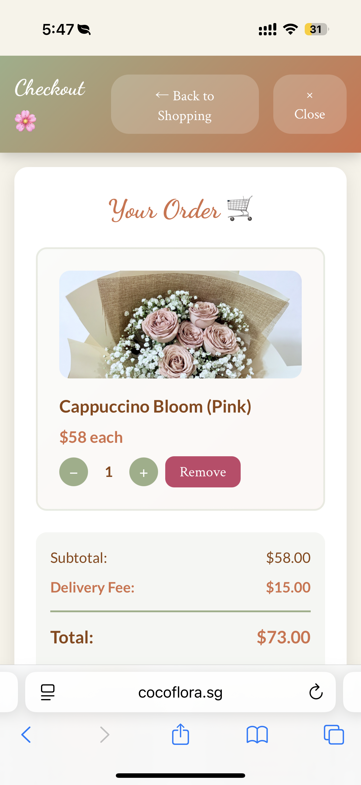Retail Website - Mobile View 3